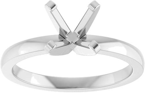 Sužadėtuvių Žiedas „Solitaire“ 585 Baltojo Aukso Round 7mm (3)