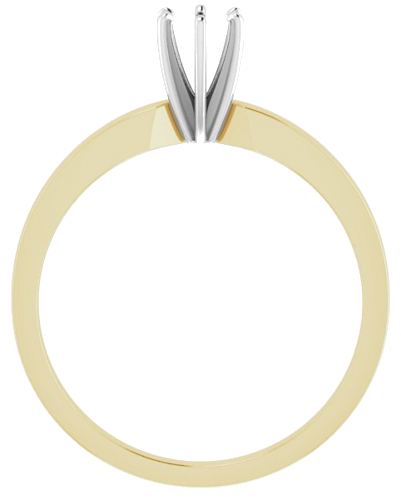 Sužadėtuvių Žiedas „Solitaire“ 14k yellow/white gold Round 4mm x 4.1mm (2)