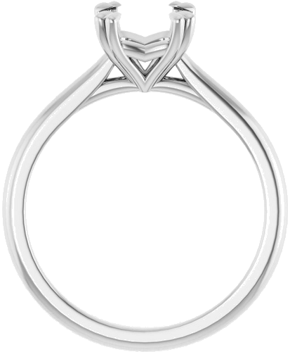 Sužadėtuvių Žiedas „Double Claw-Prong“ 14k white gold Square 6mm (2)