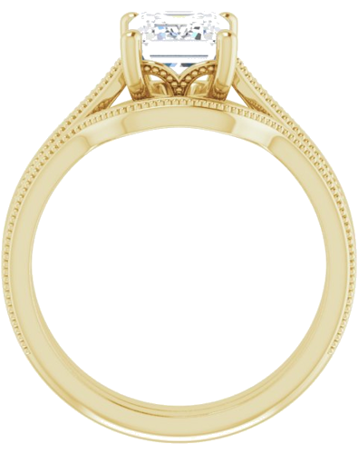 Sužadėtuvių Žiedas „Solitaire“ 14k yellow gold Emerald 8mm x 6mm (7)
