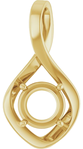 Pakabukas „Infinity-Inspired“ 14k yellow gold Round 8mm (1)