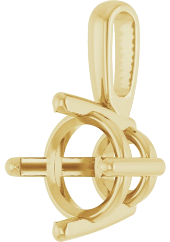 Pakabukas „Solitaire“ 585 Geltonojo Aukso Round 6.5mm (2)