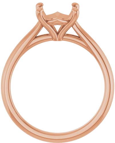 14K Rose 10x8 mm Oval Solitaire Engagement Ring Mounting (2)