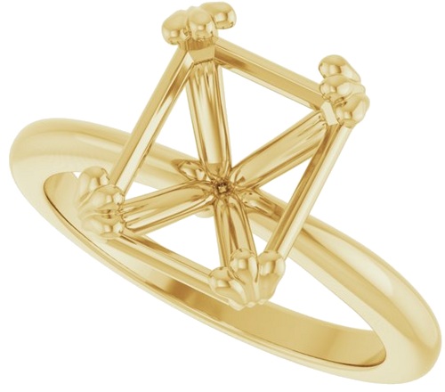 Sužadėtuvių Žiedas „Solitaire“ 14k yellow gold Emerald 10mm x 8mm (5)