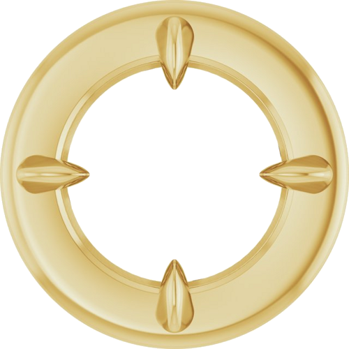 Pakabukas „Claw-Prong Bezel-Style Solitaire“ 14k yellow gold Round 7mm (1)