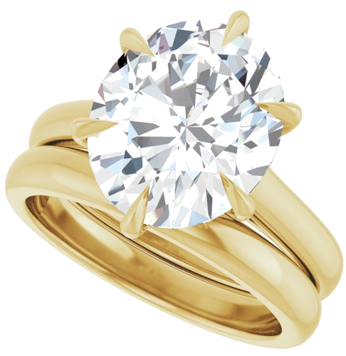 Sužadėtuvių Žiedas „Claw-Prong“ 14k yellow gold Oval 12mm x 10mm (10)