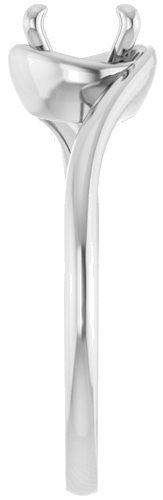 14K White 6.5 mm Round Engagement Ring Mounting (4)