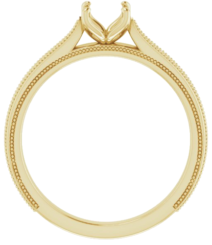 14K Yellow  7x5 mm Oval Solitaire Engagement Ring Mounting (2)