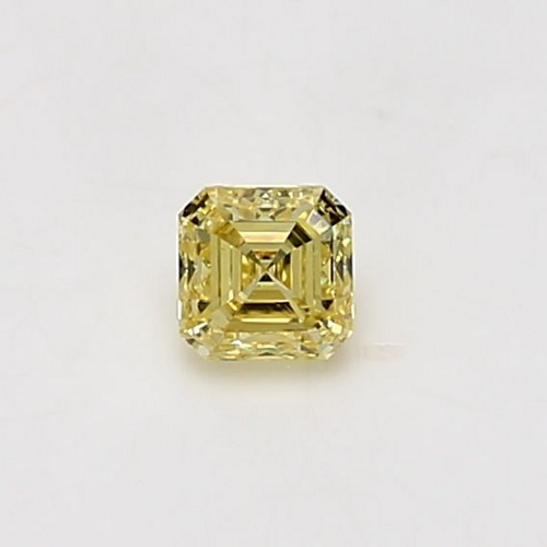 0.33 carat Fancy Intense Yellow-VS2 Natūralus Asscher Deimantas (1)