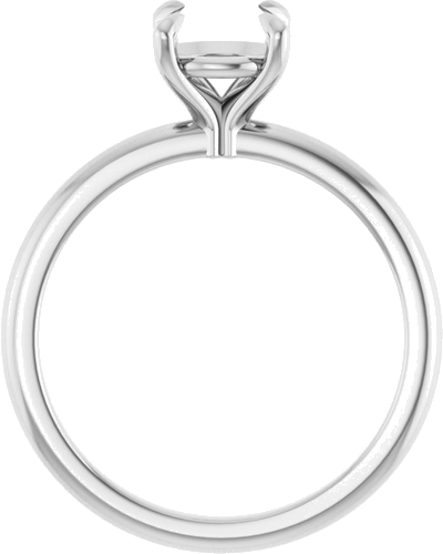 14K White 7 mm Round Solitaire Engagement Ring Mounting (2)