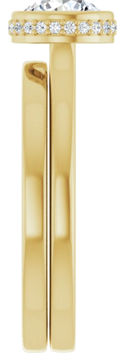 Sužadėtuvių Žiedas „Hidden Halo-Style“ 14k yellow gold Round 6mm (9)