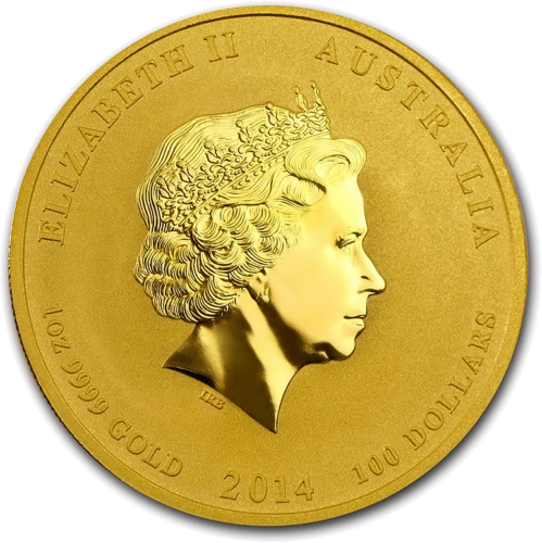 1 oz Arklio metai (Lunar II) 2014 Australija auksinė moneta (2)