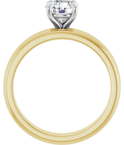 14K Yellow White 6 mm Round Solitaire Engagement Ring Mounting (7)