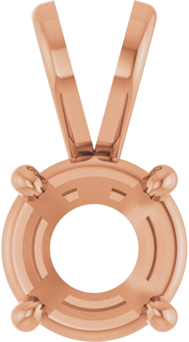 Pakabukas „Round 4-Prong Basket“ 14k rose gold Round 6mm (1)