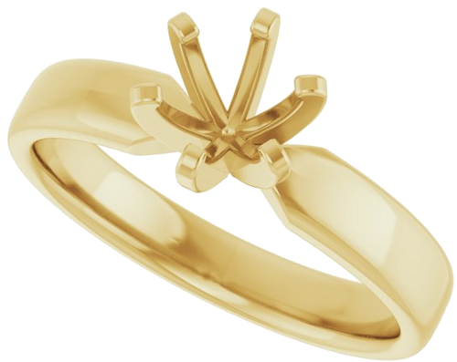Sužadėtuvių Žiedas „Solitaire European-Style“ 14k yellow gold Round 5.8mm (5)
