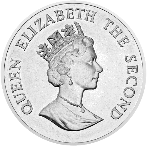 50 Pence Silver Coin, King Penguins, Falkland Islands, 1987 (2)