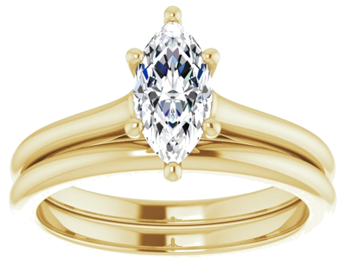 Sužadėtuvių Žiedas „Solitaire“ 585 Geltonojo Aukso Marquise 9mm x 4.5mm (8)