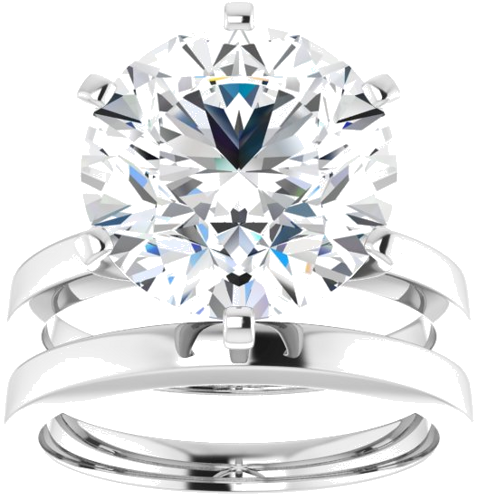 Sužadėtuvių Žiedas „Solitaire“ 950 Platinos Round 12mm (8)
