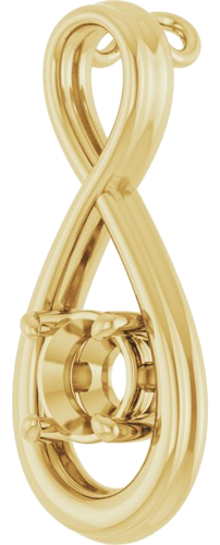 Pakabukas „Infinity-Inspired Solitaire“ 14k yellow gold Round 5.2mm (2)