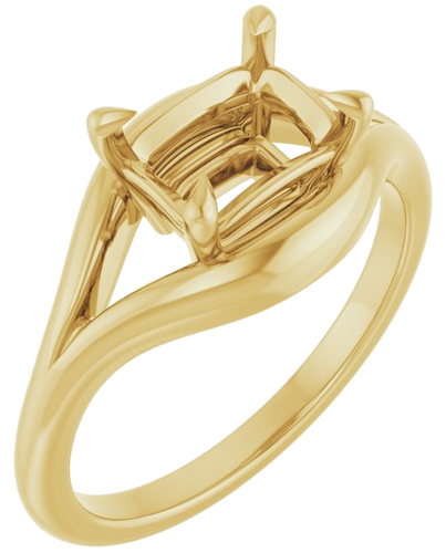 Sužadėtuvių Žiedas „Claw-Prong Solitaire“ 14k yellow gold Emerald 7.5mm x 5.5mm (1)