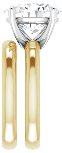 Sužadėtuvių Žiedas „Claw-Prong Solitaire“ 14k yellow/white gold Oval 12mm x 10mm (9)