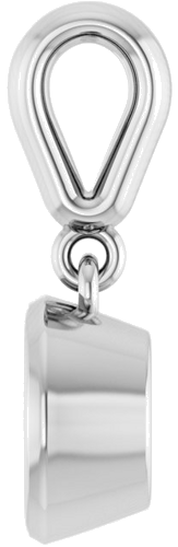 Pakabukas „Bezel-Set Charm“ 14k white gold Round 5.8mm (3)