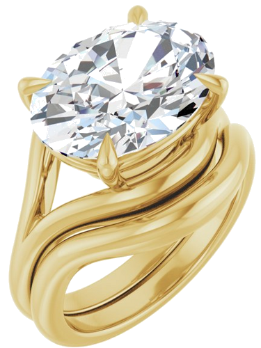 Sužadėtuvių Žiedas „Claw-Prong Solitaire“ 14k yellow gold Oval 14mm x 10mm (6)