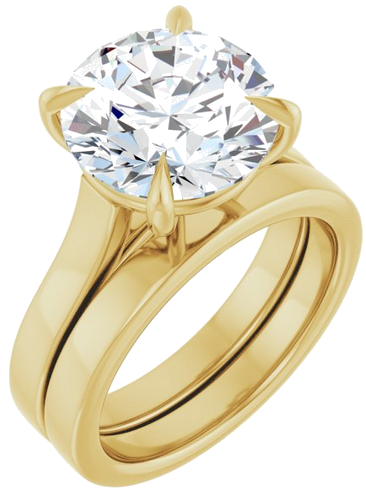 Sužadėtuvių Žiedas „Claw-Prong“ 14k yellow gold Round 11mm (6)