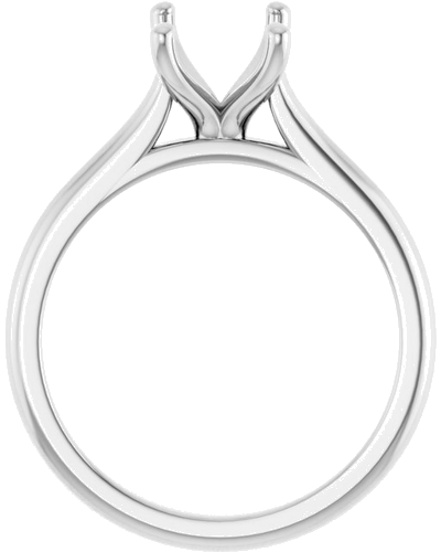 Sužadėtuvių Žiedas „Accented“ 18k white gold Emerald 8mm x 6mm (2)