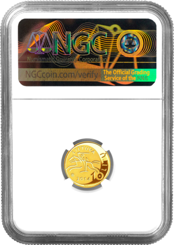 2014 Baltistika Lietuva 10 litų auksinė moneta PF 69 ULTRA CAMEO (2)