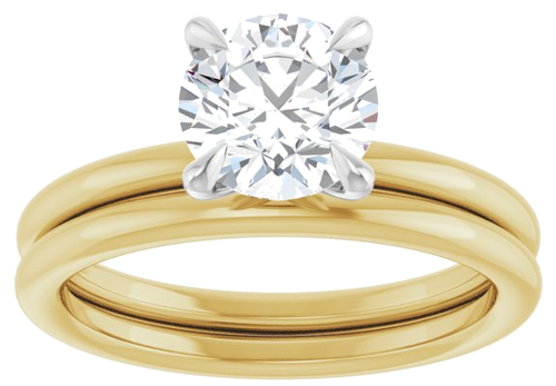 Sužadėtuvių Žiedas „Claw-Prong Solitaire“ 14k yellow/white gold Round 7mm (8)