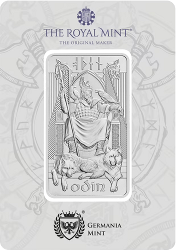 1 oz Однин Боговете на северната митология сребърен кюл (2)