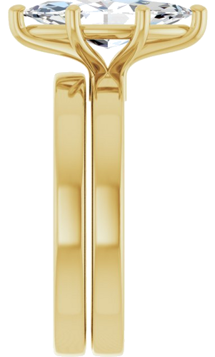 Sužadėtuvių Žiedas „Solitaire“ 14k yellow gold Marquise 13mm x 6.5mm (9)