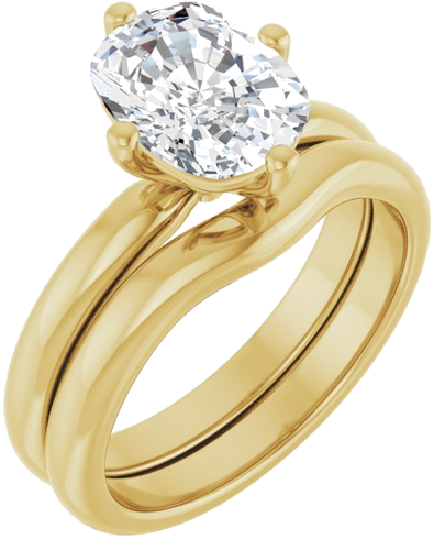 Sužadėtuvių Žiedas 14k yellow gold Elongated Cushion 9mm x 7mm (6)