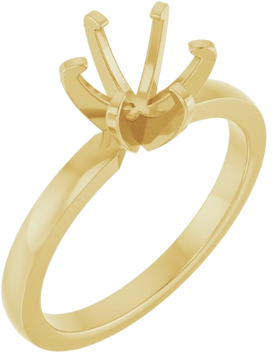 Sužadėtuvių Žiedas „Claw-Prong Solitaire“ 14k yellow gold Round 7mm (1)