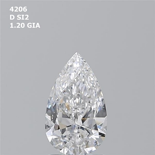 1.2 carat D-SI2 Natūralus Pear Deimantas (1)