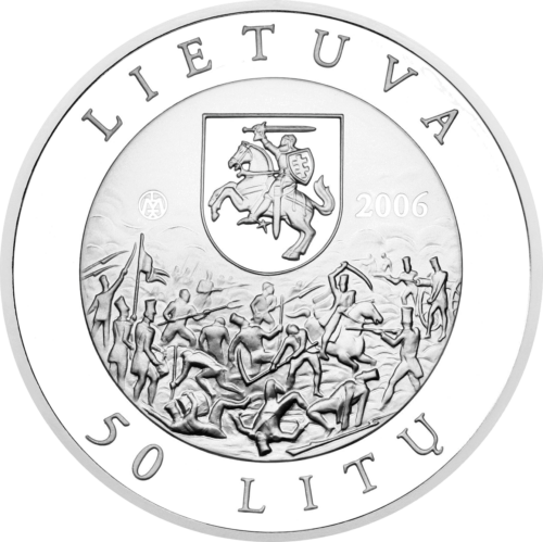 2006 Lietuva Emilija Pliaterytė 50 litų sidabrinė moneta (2)