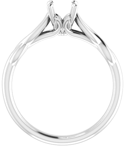 Sužadėtuvių Žiedas „Solitaire Sculptural“ 14k white gold Round 5.5mm (2)