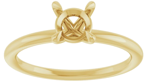 Sužadėtuvių Žiedas „Claw-Prong Solitaire“ 14k yellow gold Round 6mm (3)