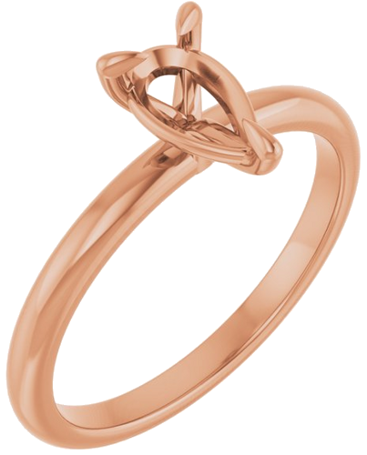 Sužadėtuvių Žiedas „Solitaire“ 14k rose gold Pear 8mm x 5mm (1)