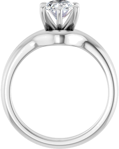 Sužadėtuvių Žiedas „Solitaire“ 950 Platinos Oval 8mm x 6mm (7)