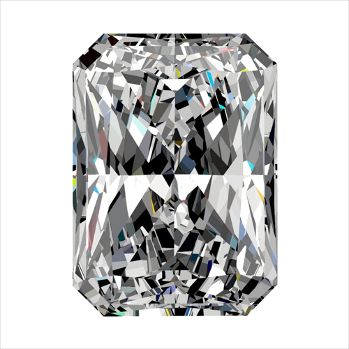 0.41 carat H-VVS2 Natūralus Radiant Deimantas (1)
