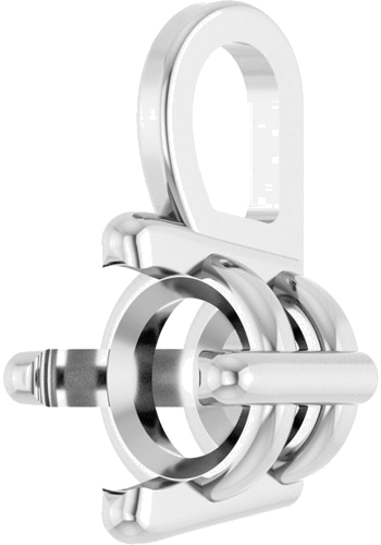 14K White 4 mm Round 4-Prong Basket Solitaire 18  Necklace (2)