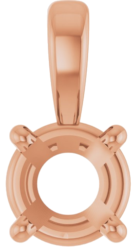 14K Rose 4.5 mm Round 4-Prong Pendant Mounting (1)