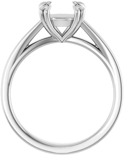 Sužadėtuvių Žiedas „Solitaire“ 417 Baltojo Aukso Round 8mm (2)