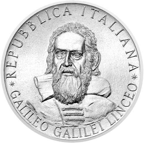 500 lirų Galileo Galilei 1982 Italija sidabrinė moneta (1)