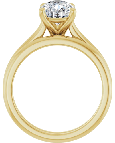 Sužadėtuvių Žiedas „Solitaire“ 750 Geltonojo Aukso Pear Shape 10mm x 7mm (7)