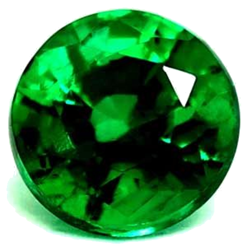 0.42 carat GREEN Round Smaragdas (1)
