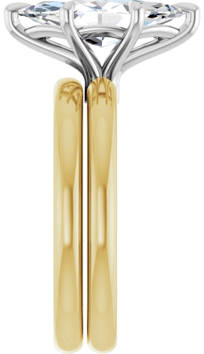 Sužadėtuvių Žiedas „Solitaire“ 14k yellow/white gold Marquise 13mm x 6.5mm (9)