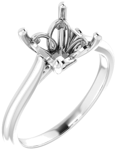 Sužadėtuvių Žiedas „Solitaire“ 950 Platinos Square 6.5mm (1)